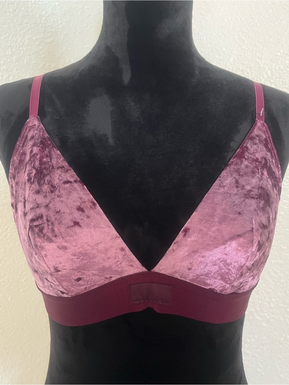 PINK Victoria's Secret Velvet Bralette in Mauve